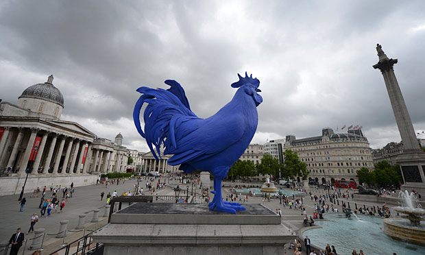 Hahn/Cock by Katharina Fritsch will occupy the fourth plinth in Trafalgar Square until early 2015
