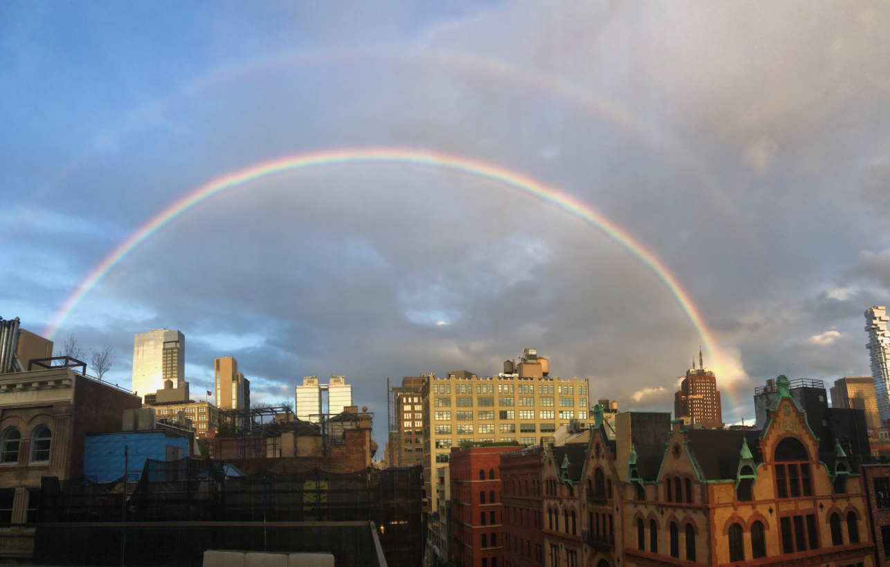 Rainbow over New York City
